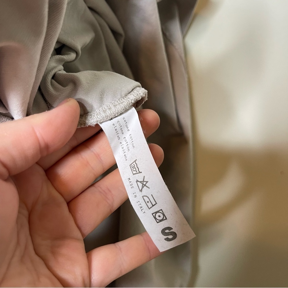 ALBUM DI FAMIGLIA Light Grey Velvet Collar Oversized Button Front Shirt Dress S - Picture 7 of 14